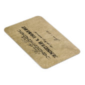 Westerne Burlap Bruiloft Save the Date Magneet (Rechterzijde)