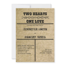 Westerne Burlap bruiloft uitnodiging