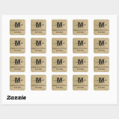 Westerne burlap monogram Sticker (Vel)