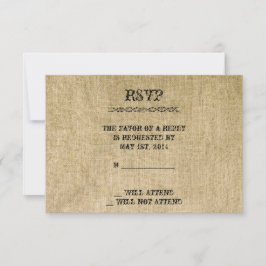 Westerne Burlap Response Kaart