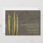 Westerne Cactus Bridal Shower Invitations Kaart (Voorkant)