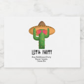 Westerne Cactus Cowboy Funny Custom Theme Party Likeurfles Etiket (Enkel label)