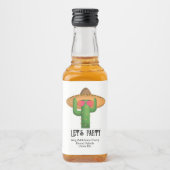 Westerne Cactus Cowboy Funny Custom Theme Party Likeurfles Etiket (Voorkant)