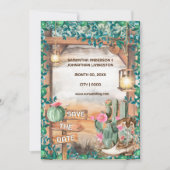 Westerne cactus cowboylaarzen waterverf verlichtin kaart (Voorkant)