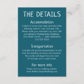 Westerne Cactus Modern Boho West Bruiloft Details Informatiekaartje (Voorkant)