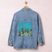 Westerne cactus tuin met tribal motief denim jacket (Hangar)