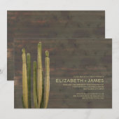 Westerne cactus Wedding-uitnodigingen Kaart (Voorkant / Achterkant)