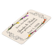 Westerne Calla Lily Posh Bruiloft Save the Date Magneet (Linkerzijde)