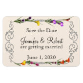 Westerne Calla Lily Posh Bruiloft Save the Date Magneet (Horizontaal)