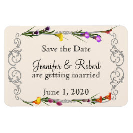 Westerne Calla Lily Posh Bruiloft Save the Date Magneet