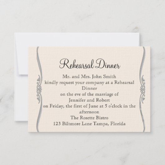 Westerne Calla Lily Posh Wedding Rehearsal Kaart (Voorkant)