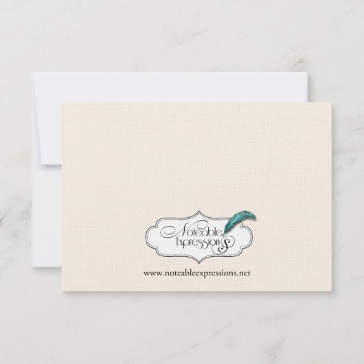 Westerne Calla Lily Posh Wedding Rehearsal Kaart (Achterkant)