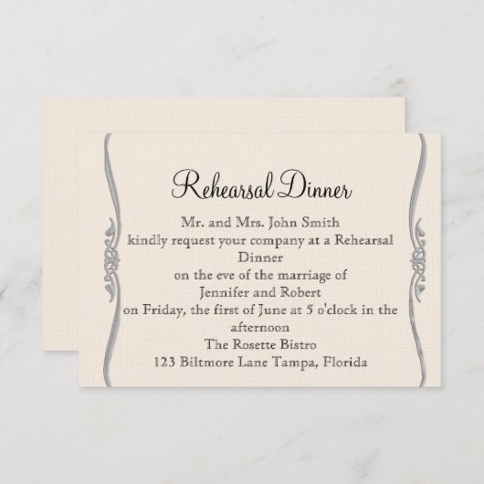 Westerne Calla Lily Posh Wedding Rehearsal Kaart (Voorkant / Achterkant)