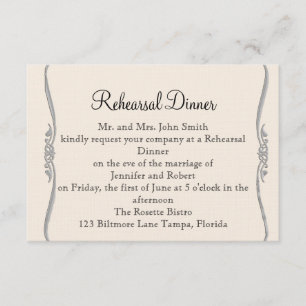 Westerne Calla Lily Posh Wedding Rehearsal Kaart