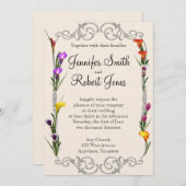 Westerne Calla Lily Posh Wedding Uitnodiging (Voorkant / Achterkant)