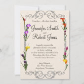 Westerne Calla Lily Posh Wedding Uitnodiging (Voorkant)