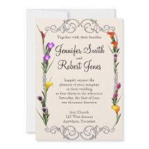 Westerne Calla Lily Posh Wedding Uitnodiging