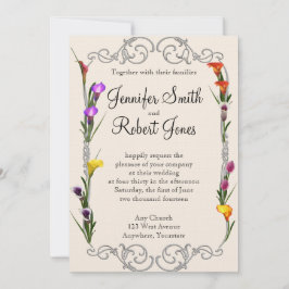 Westerne Calla Lily Posh Wedding Uitnodiging