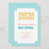 Westerne carnaval - Je bent uitgenodigd! - Blauw e Kaart (Voorkant / Achterkant)