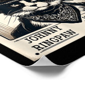 Westerne Cat Cowboy Mugshot gezocht Poster (Hoek)