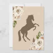 Westerne charro Quinceanera voor Cream White Roses Kaart (Achterkant)