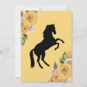 Westerne Charro Yellow Roses Quinceanera uitnodigi Kaart (Achterkant)