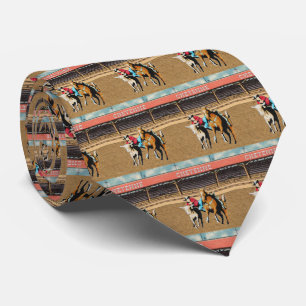 Westerne Cheyenne Rodeo Steer Wrestling Necktie Stropdas