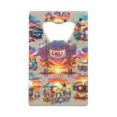 Westerne Chili Cookoff Scenes 1 Creditkaart Flessenopener (Achterkant)