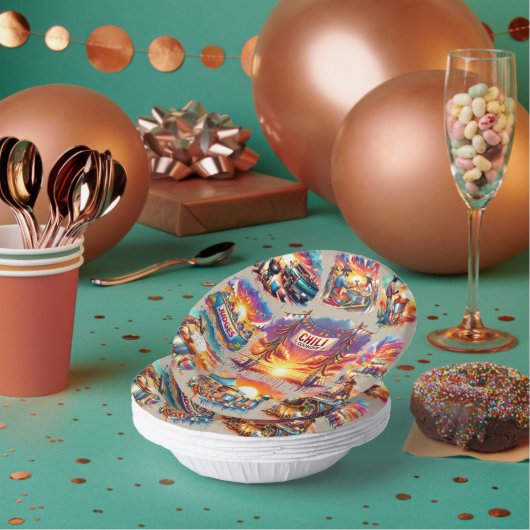 Westerne Chili Cookoff Scenes 1 Papieren Kommen (Multi)