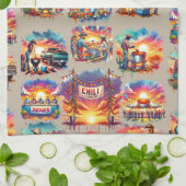 Westerne Chili Cookoff Scenes 1 Theedoek (Gevouwen)