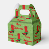 Westerne Christmas Cowboy Boot Gift Box Bedankdoosjes (Voorkant Zijde)
