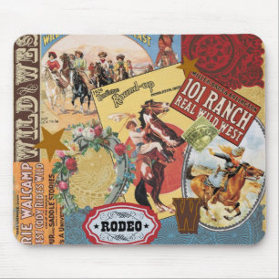 westerne collage mousepad muismat