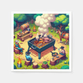 Westerne Cookout Grilling Party Servet (Voorkant)