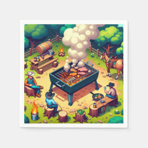 Westerne Cookout Grilling Party Servet