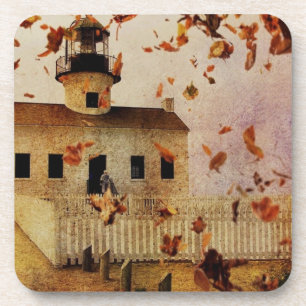 Westerne Country Church Chapel Herfst Herfstblader Bier Onderzetter