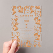 Westerne Country Cowboy Boots Zadelen Verjaardag O Acryl Uitnodigingen (Insitu (Draagbaar))