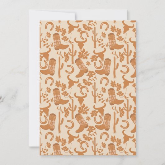 Westerne Country Cowboy Boots Zadelen Verjaardag O Kaart (Achterkant)