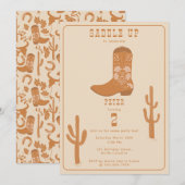 Westerne Country Cowboy Boots Zadelen Verjaardag O Kaart (Voorkant / Achterkant)