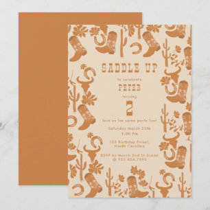 Westerne Country Cowboy Boots Zadelen Verjaardag O Kaart