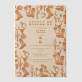 Westerne Country Cowboy Boots Zadelen Verjaardag O Vellum Uitnodigingen (Voorkant)