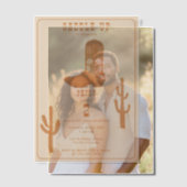 Westerne Country Cowboy Boots Zadelen Verjaardag O Vellum Uitnodigingen (Offset (Koppel))