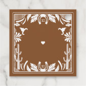 Westerne Country Cowboy Rustic Wedding Bedankjes Labels (Achterkant)