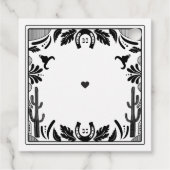 Westerne Country Cowboy Rustic Wedding Bedankjes Labels (Achterkant)