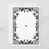 Westerne Country Cowboy Rustic Wedding Bedankkaart (Achterkant)