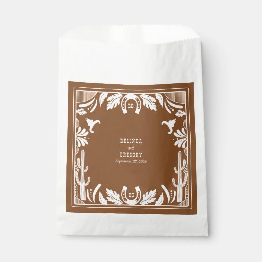 Westerne Country Cowboy Rustic Wedding Bedankzakje (Voorkant)