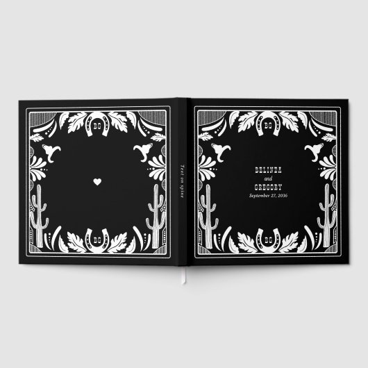 Westerne Country Cowboy Rustic Wedding Gastenboek (Volledig)