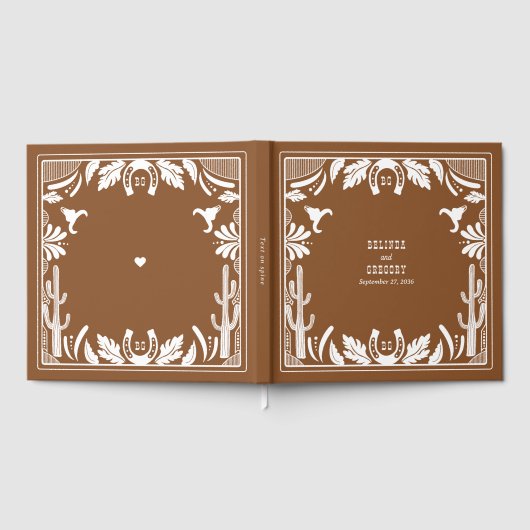 Westerne Country Cowboy Rustic Wedding Gastenboek (Volledig)
