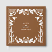 Westerne Country Cowboy Rustic Wedding Gastenboek (Voorkant)