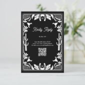 Westerne Country Cowboy Rustic Wedding Informatiekaartje (Staand voorkant)