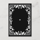 Westerne Country Cowboy Rustic Wedding Informatiekaartje (Achterkant)